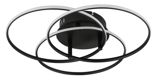 Globo Kombos LED Deckenleuchte 40W Neutralweiß Schwarz Matt, Metall Ø29cm 67355-40