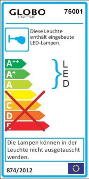 Globo LED Wandleuchte Sammy 7.5W up/down nickel-matt