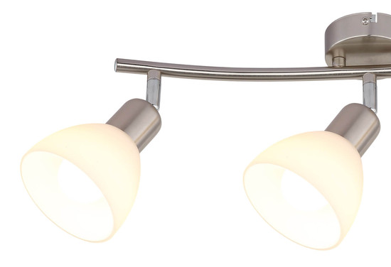 Globo Malte E14 Strahler 3-fach 5W Warmweiß Nickel Matt, Metall Ø10cm 81490301