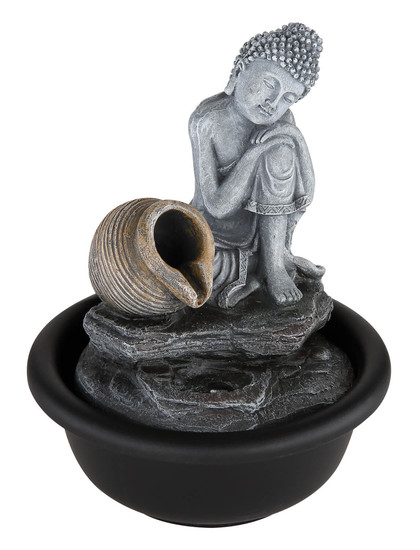 Globo Fontana LED Brunnen 0,13W Schwarz Matt 19cm 93039