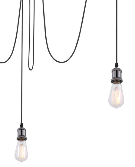Globo Oliver E27 Hängeleuchte 3-fach 40W Schwarz, Metall 100cm A31-3