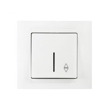 Gunsan Moderna Wechselschalter 2-Wege Schalter mit Beleuchtung Unterputz Weiss