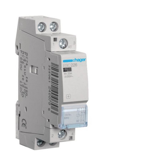 Hager ESC226 InstallationsSchütze 25A 2Ö 230V