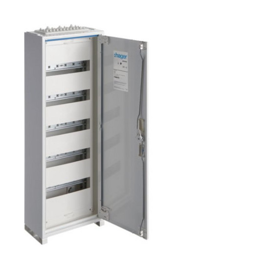 Hager FWB51S Feldvert. AP, univers, IP44, SKII, 60PLE, H:800xB:300xT:161mm, QuickConnect
