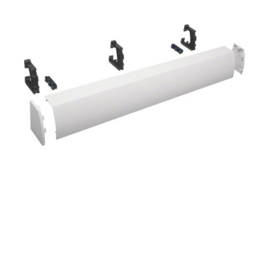 Hager FZ445N Kabelrangierkanal, 5-feldig, aufsteckbar, H x B x T176 x 1300 x 135mm, RAL9010