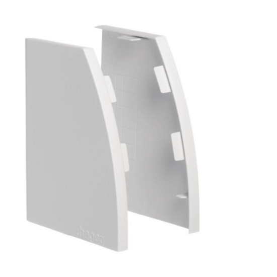 Hager FZ44N Endplatten-Set, rechts/links, für Kabelrangierkanal FZ441N-FZ445N, QS-System