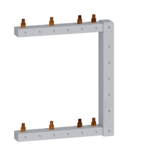 Hager KCF563R Phasenschiene senkrecht 63A rechts L1N-L2N-L3N zu L1N-L2N-L3N 125mm 2-reihig