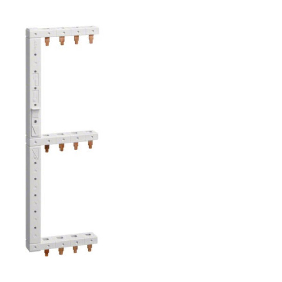 Hager KCF668L Phasenschiene 3polig  N, 3-reihig 125mm, links, vertikal