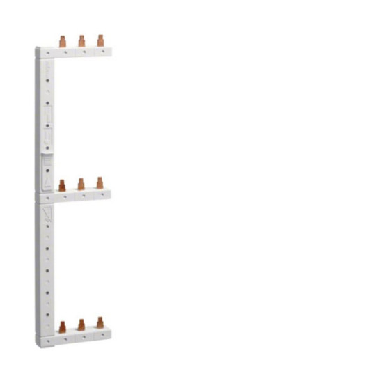 Hager KCL368L Phasenschiene 3polig, 3-reihig 125mm, links, vertikal