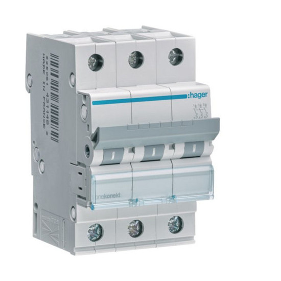 Hager MCN320 Leitungsschutzschalter 3 polig 6kA C-Charakteristik 20A 3 Module