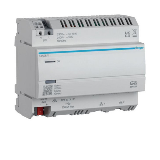 Hager TJAS671 domovea basic - Visualisierungsserver mit easy KNX, IoT und Matter-Standard