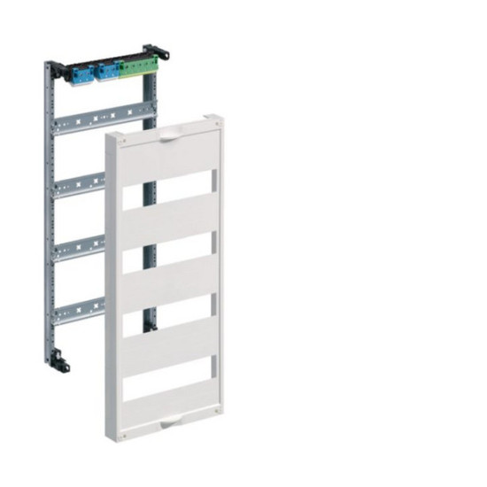 Hager UW41V Einbausatz, univ., m. Hutschienen, f. Feldverteiler AP 4-reihig, 600x250mm, QC