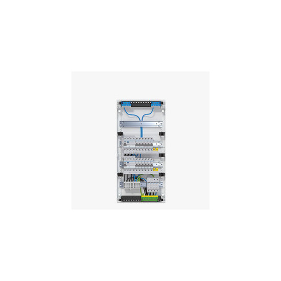 Hager VA48BV1 Kleinv.,volta,APV,4x12PLE,IP30,bestückt u. verdrahtet,2 FI-Kreise,Übersp.ableit