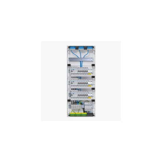 Hager VA60BV1 Kleinv.,volta,APV,5x12PLE,IP30,bestückt u. verdrahtet,3 FI-Kreise,Übersp.ableit