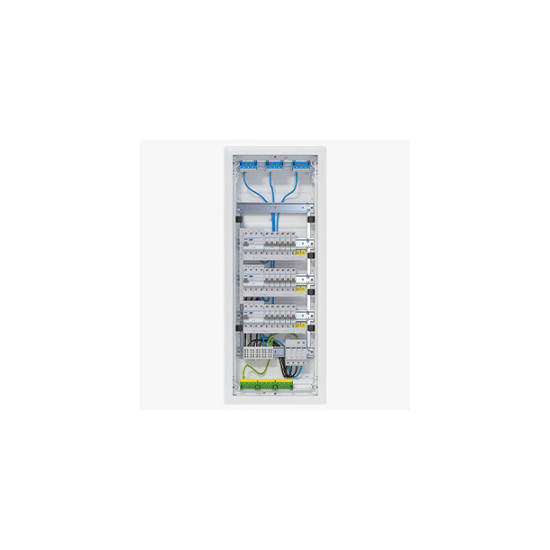 Hager VH60BV1 Kleinv.,volta,HWV,5x12PLE,IP30,bestückt u. verdrahtet,3 FI-Kreise,Übersp.ableit