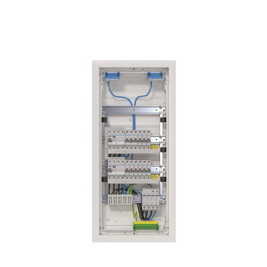 Hager VU48BV1 Kleinv.,volta,UPV,4x12PLE,IP30,bestückt u. verdrahtet,2 FI-Kreise,Übersp.ableit