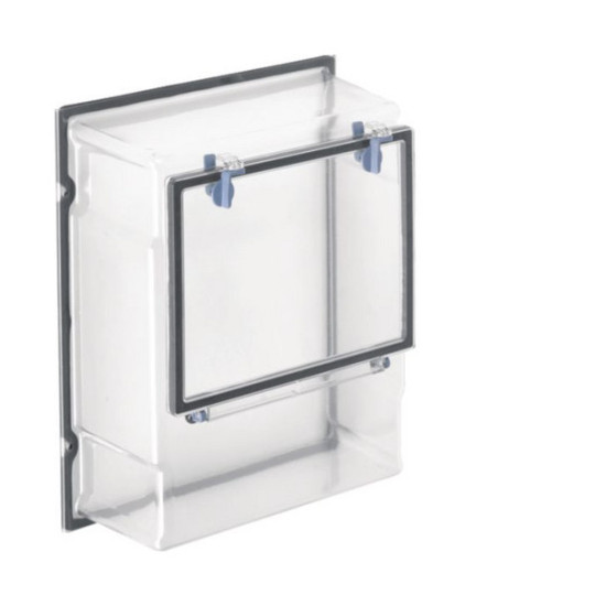 Hager ZAY300A Zählerfeldabdeckung, Zubehör, IP54, 300 mm, Klarsicht, mit Tür, für EHZ  TSG