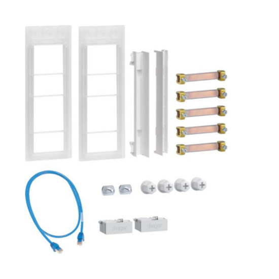 Hager ZM02MS Verbindungssatz, universZ, 3-Punkt, Schrank/Schrank, inkl. WAN-Verbindung