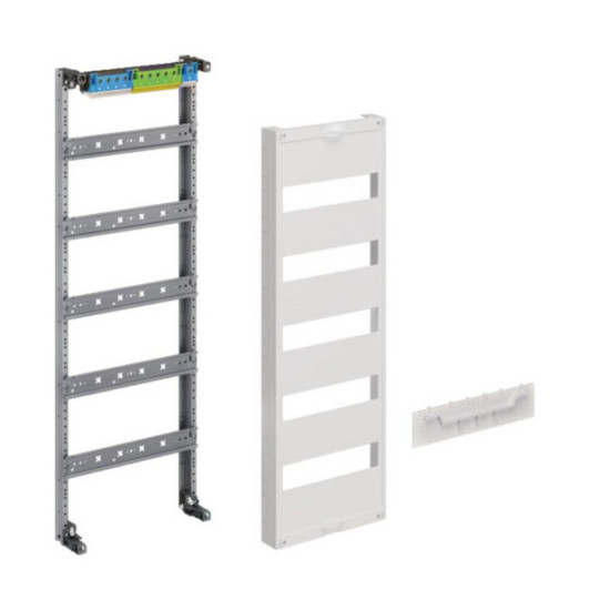 Hager ZU15S Verteilerfeld, univers Z, Höhe 750mm, 5-reihig, 1-feldig, PE/N waagerecht