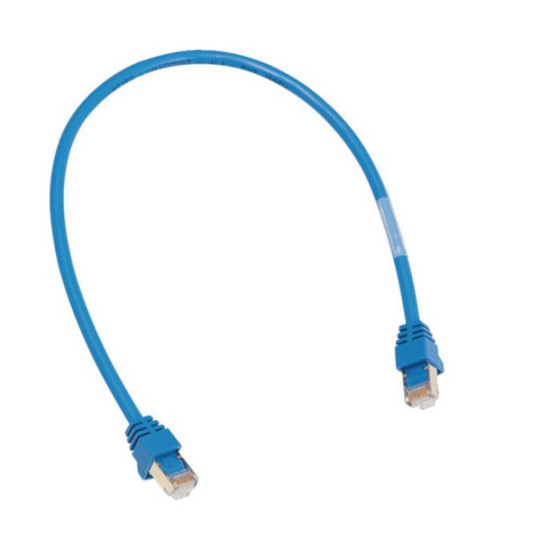 Hager ZZ45WAN200 Patch-Leitung mit 2xRJ45 Stecker für WAN-Anwendung, Farbe blau, Länge 2 m