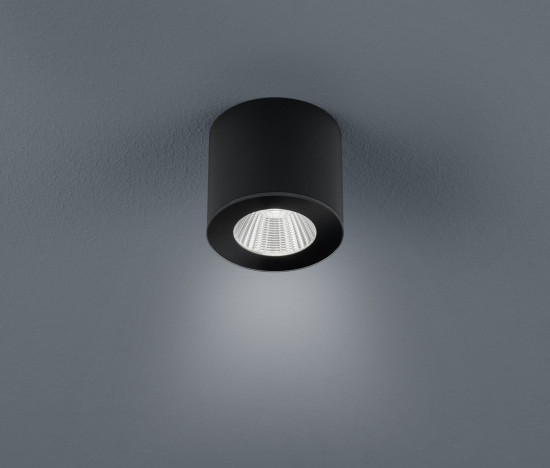 Helestra OSO LED Deckenleuchte 7,5W dimmbar IP44 90Ra Warmweiss Mattschwarz 15/1553.22