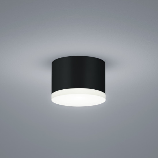 Helestra PALA LED Deckenleuchte 9W dimmbar IP30 90Ra Warmweiss Mattschwarz 15/1629.22