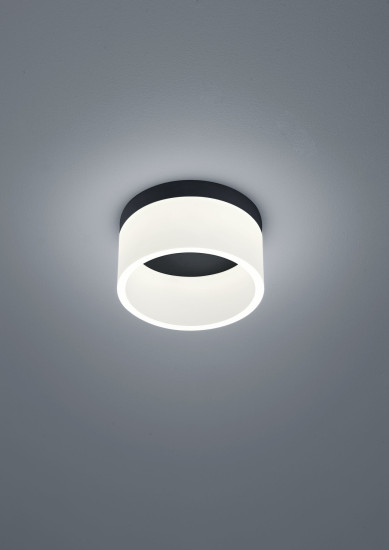 Helestra LIV LED Deckenleuchte 17W dimmbar IP30 90Ra Warmweiss Mattschwarz 15/1632.22
