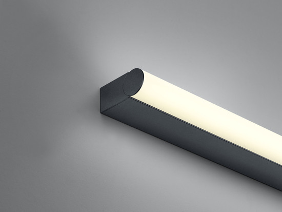 Helestra PONTO-S LED Wandleuchte 18W IP44 90Ra Steuerbare Lichtfarbe Mattschwarz 18/2534.22