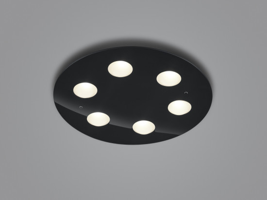 Helestra NOMI LED Deckenleuchte 40W dimmbar Warmweiss Schwarz 5-5062.22