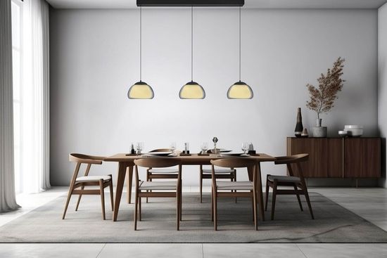 Hell Luxxo LED Pendelleuchte Dimmbar höhenverstellbar Dim to warm + FB Schwarz 20636/3-06