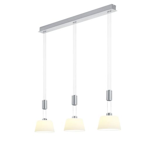 Hell Elegance LED Pendelleuchte Warmweiss Dimmbar höhenverstellbar Nickel 20642/3-92