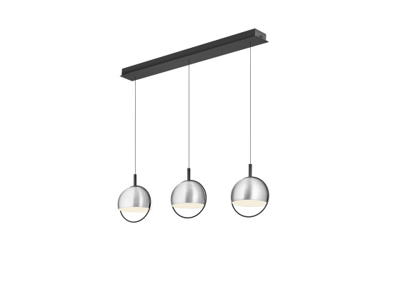 Hell Hoop LED Pendelleuchte 3-fach Warmweiß Dimmbar 60-180cm 90Ra Alu 20695/3-37