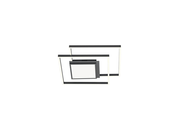 Hell Karo LED Deckenleuchte steuerbare Lichtfarbe Dimmbar CCT 90Ra Anthrazit 70622/1-39