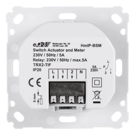 Homematic IP Schalt-Mess-Aktor für Markenschalter HmIP-BSM 142720A0