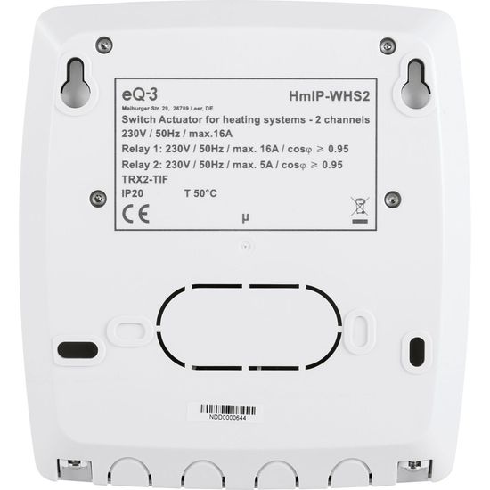 Homematic IP Schaltaktor für Heizungsanlagen - 2-fach HmIP-WHS2 150842A0