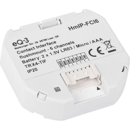 Homematic IP Kontakt-Schnittstelle Unterputz - 6-fach HmIP-FCI6 153501A0