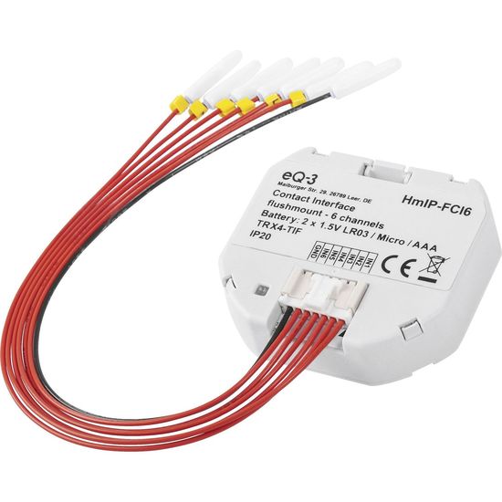 Homematic IP Kontakt-Schnittstelle Unterputz - 6-fach HmIP-FCI6 153501A0