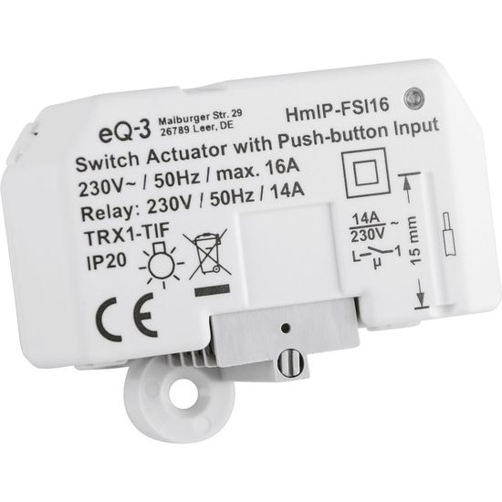 Homematic IP Schaltaktor mit Tastereingang (16 A) - Unterputz HmIP-FSI16 154346A0
