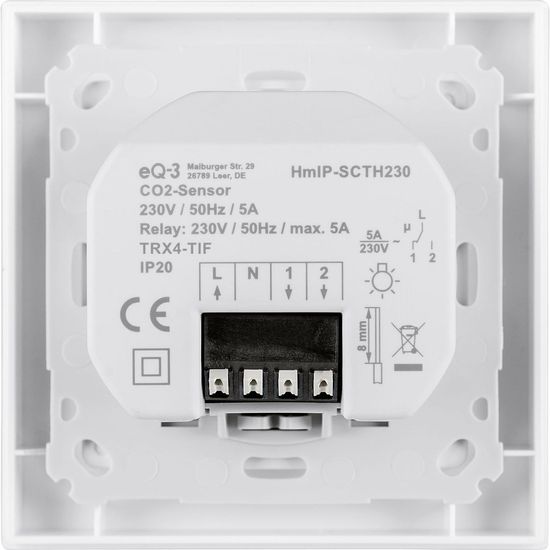 Homematic IP CO2-Sensor, 230V HmIP-SCTH230 155592A0