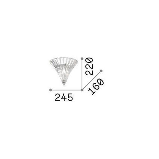 Ideal Lux SANTA Wandleuchte E14 dimmbar Gold 013046