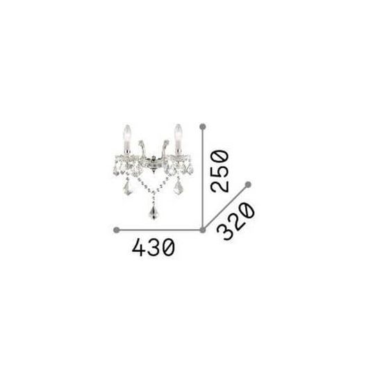 Ideal Lux FLORIAN Wandleuchte E14 2-fach dimmbar Gold 035659