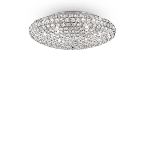 Ideal Lux KING G9 Deckenleuchte 9x ⌀535mm dimmbar Chrom warmweiss 073255