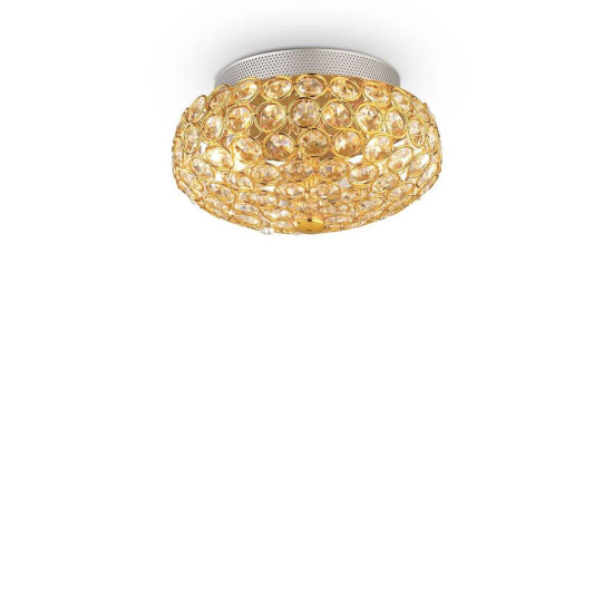 Ideal Lux KING G9 Deckenleuchte 3x ⌀255mm dimmbar Gold warmweiss 075402