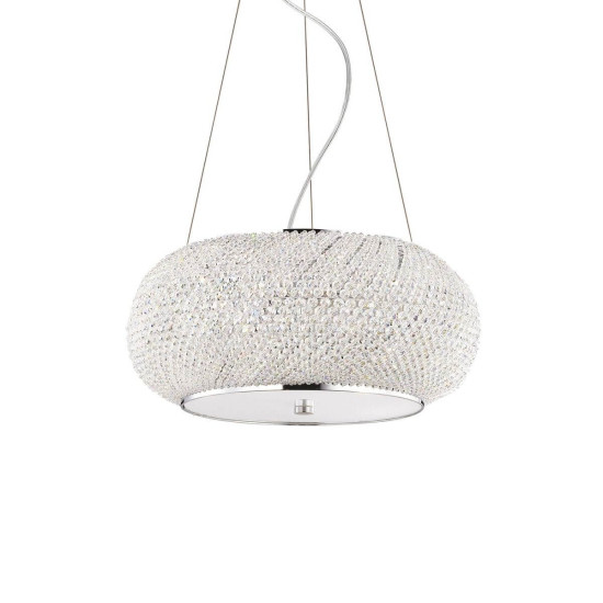 Ideal Lux PASHA Pendelleuchte E14 6-fach ⌀400mm dimmbar Chrom 082158