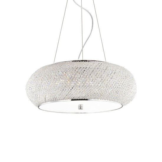 Ideal Lux PASHA Pendelleuchte E14 10-fach ⌀550mm dimmbar Chrom 082196