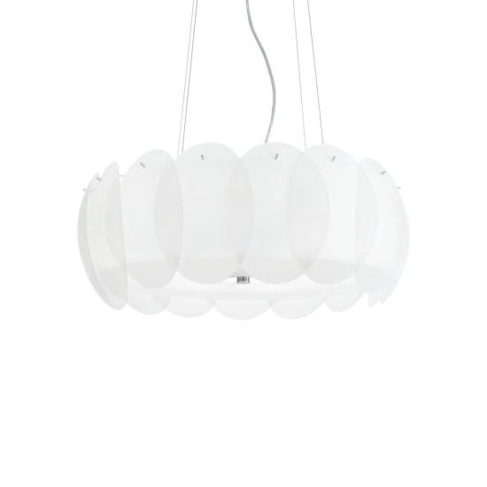 Ideal Lux OVALINO Pendelleuchte E27 8-fach ⌀550mm dimmbar Weiss 090481