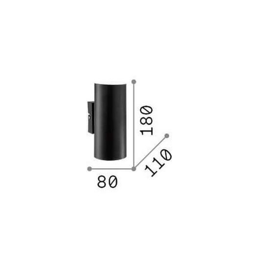 Ideal Lux LOOK GU10 Wandleuchte 2x dimmbar Schwarz warmweiss 095998