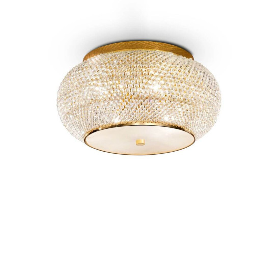 Ideal Lux PASHA Deckenleuchte E14 6-fach ⌀400mm dimmbar Gold 100807