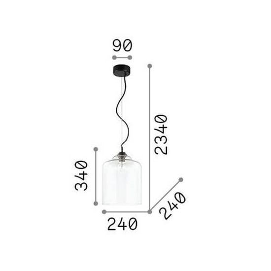 Ideal Lux BISTRO Pendelleuchte E27 ⌀240mm dimmbar Klar 112305