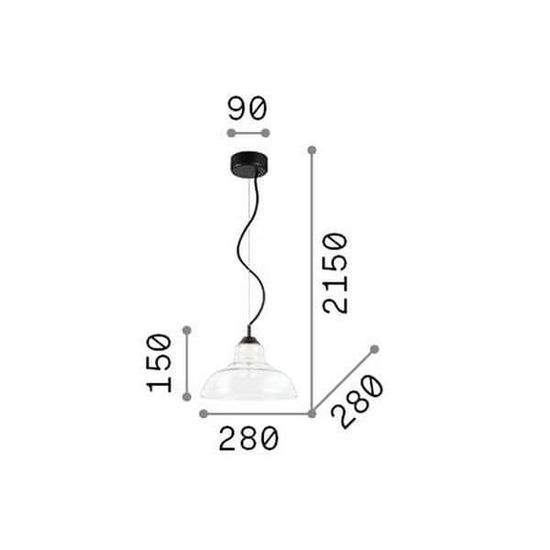Ideal Lux BISTRO Pendelleuchte E27 ⌀280mm dimmbar Klar 112336